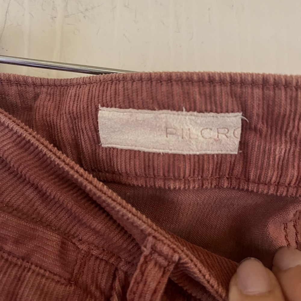 Pilcro wide leg Farmcore Town & Country Boho western mid rise corduroy chinos 25 - Picture 4 of 11